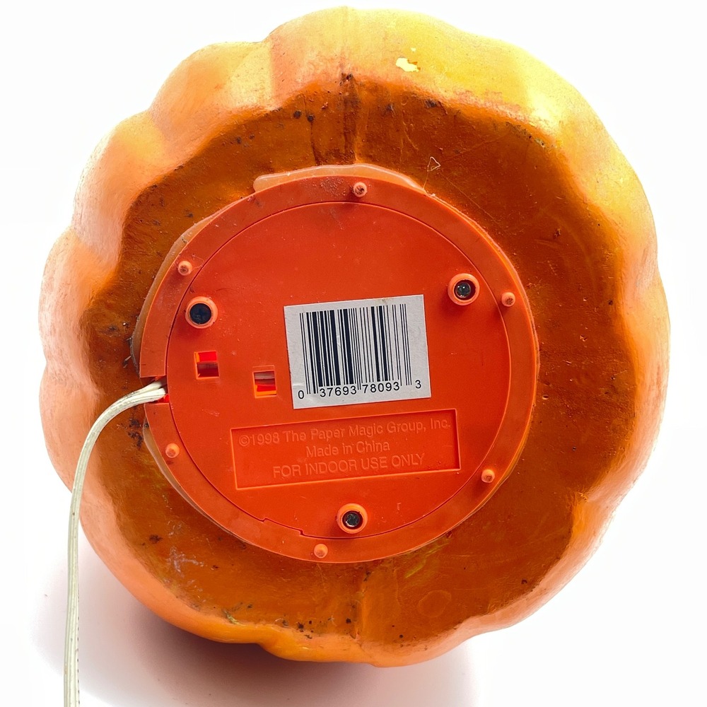 Vintage 1998 Paper Magic Group Halloween Jack O Lantern Blow Mold Light Up 9.5in - Picture 5 of 6